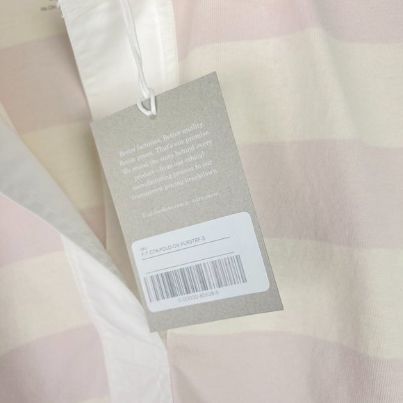 NWT Everlane The Retro Jersey Polo Shirt Organic Cotton Stripes Size Small S NEW - Picture 6 of 13